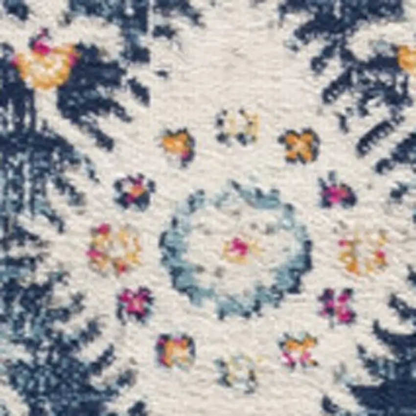 Navy Traditional Decorative Area Rug Photo 5