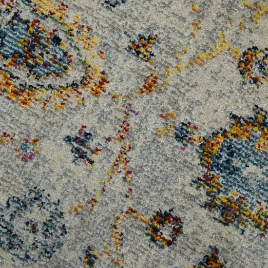 Gray Rust And Blue Area Rug Photo 9