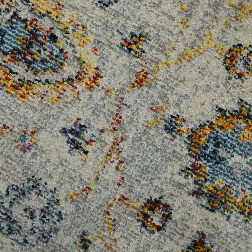 Gray Rust And Blue Area Rug Photo 9