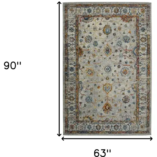Gray Rust And Blue Area Rug Photo 3