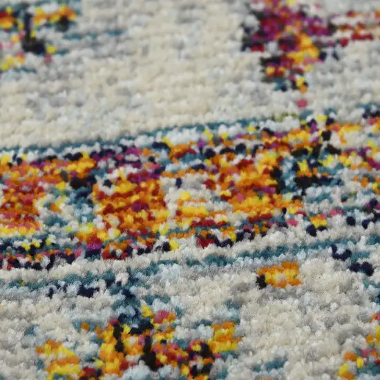 Gray Rust And Blue Area Rug Photo 7