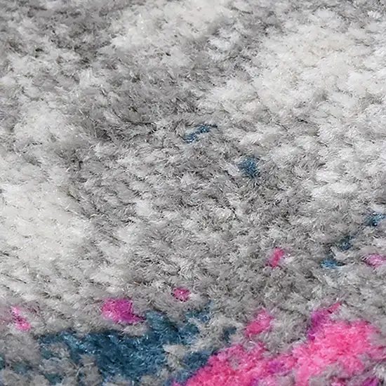 Pink Gray And Blue Area Rug Photo 8