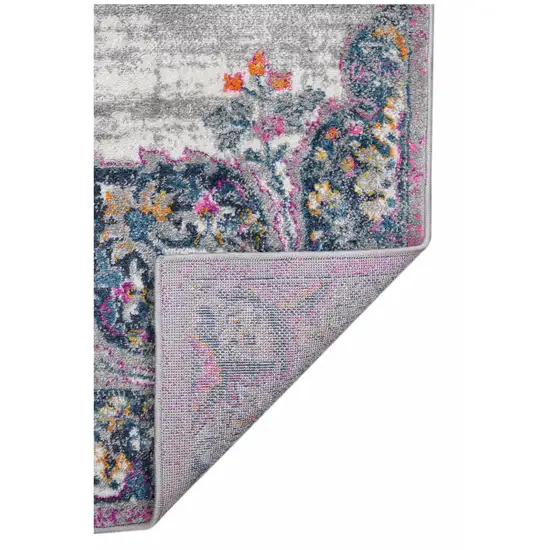 Pink Gray And Blue Area Rug Photo 5