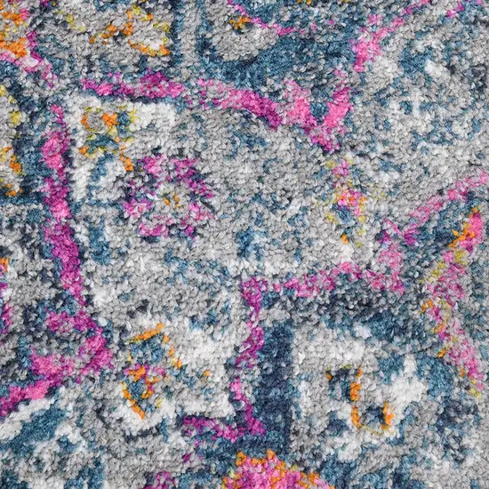 Pink Gray And Blue Area Rug Photo 6