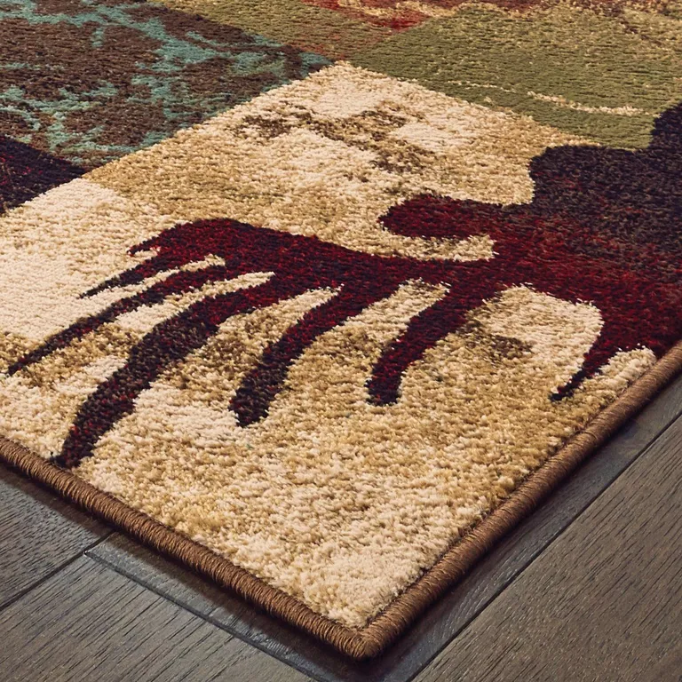 2'x3' Rustic Brown Animal Lodge Scatter Rug Photo 2