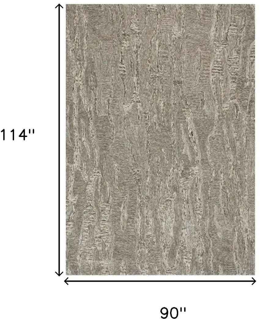 Sand And Gray Abstract Hand Tufted Area Rug Photo 4