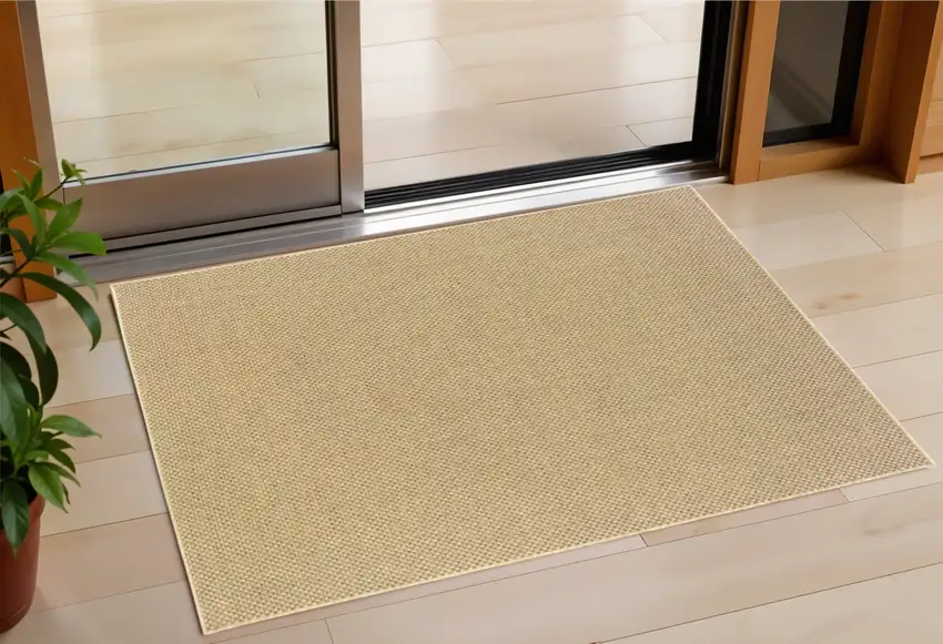 Beige Indoor Outdoor Area Rug Photo 1