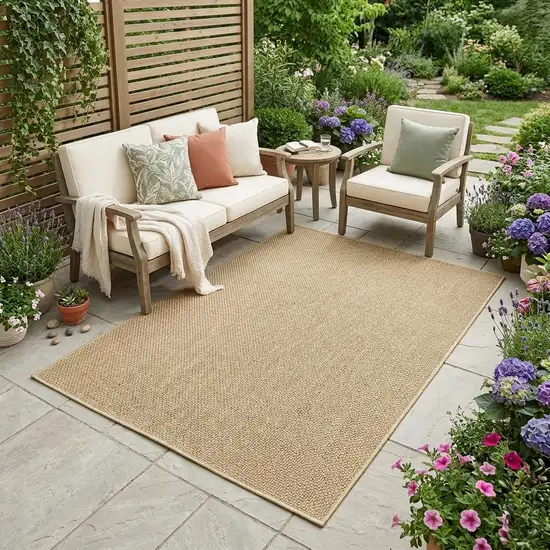 Beige Indoor Outdoor Area Rug Photo 1