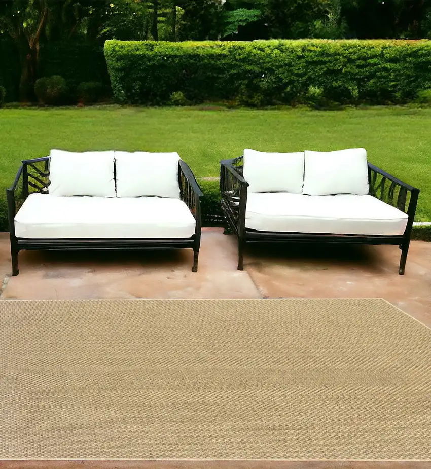 Beige Indoor Outdoor Area Rug Photo 2