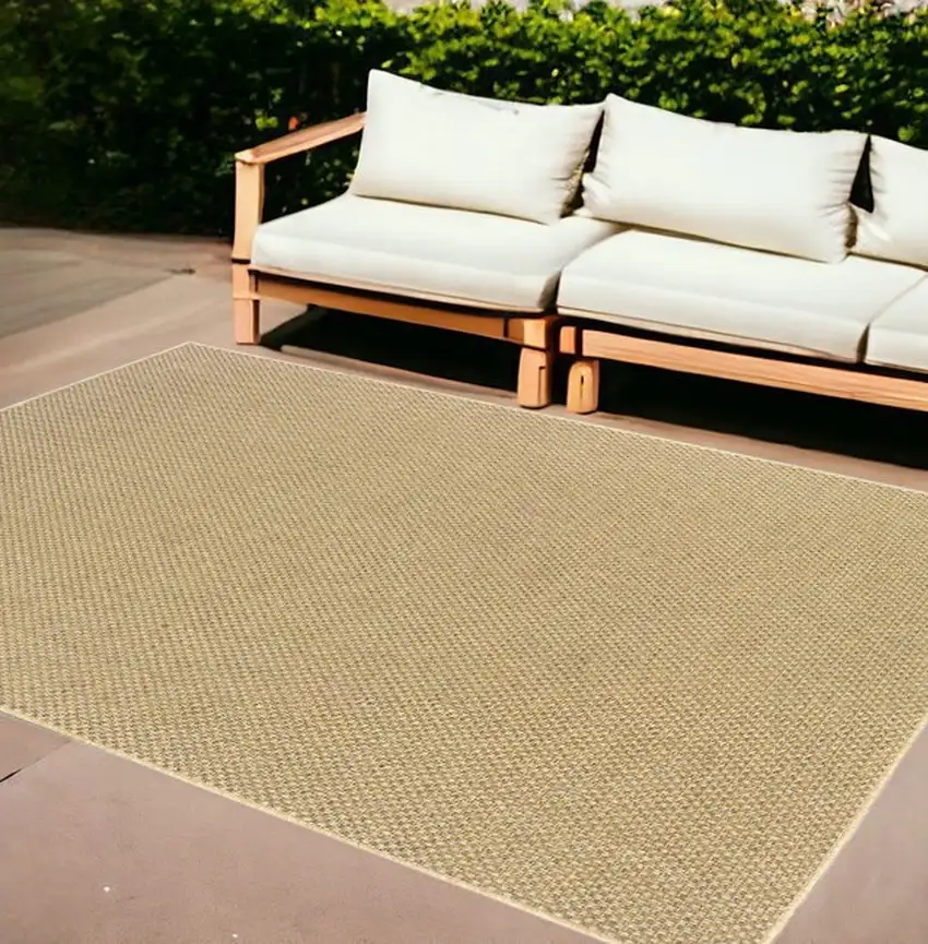 Beige Indoor Outdoor Area Rug Photo 2