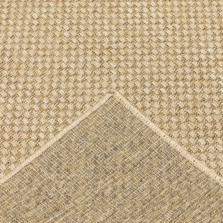 2'x8' Solid Sand Beige Indoor Outdoor Runner Rug Photo 3