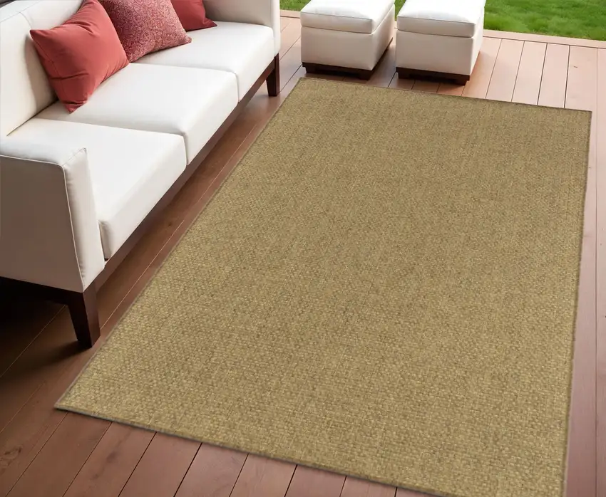 Tan Indoor Outdoor Area Rug Photo 1