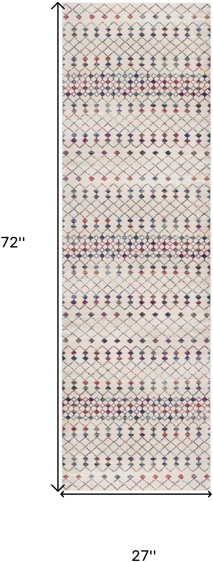 Cream Ikat Area Rug Photo 3