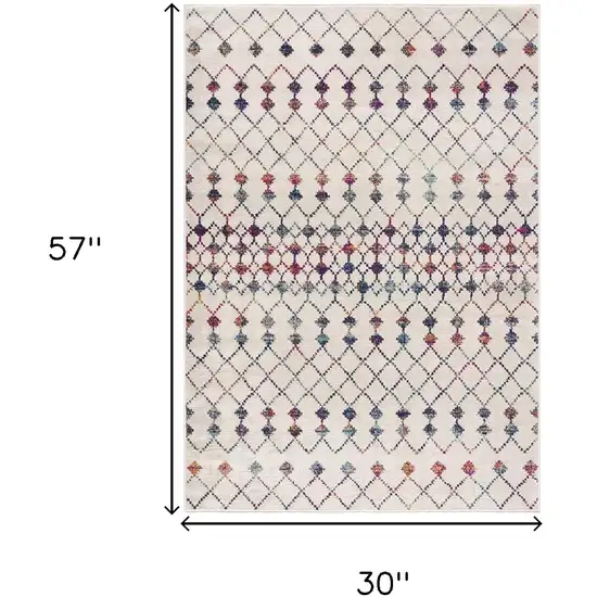 Cream Ikat Area Rug Photo 9
