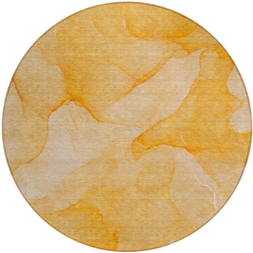 Orange Abstract Washable Non Skid Indoor Outdoor Area Rug Photo 2