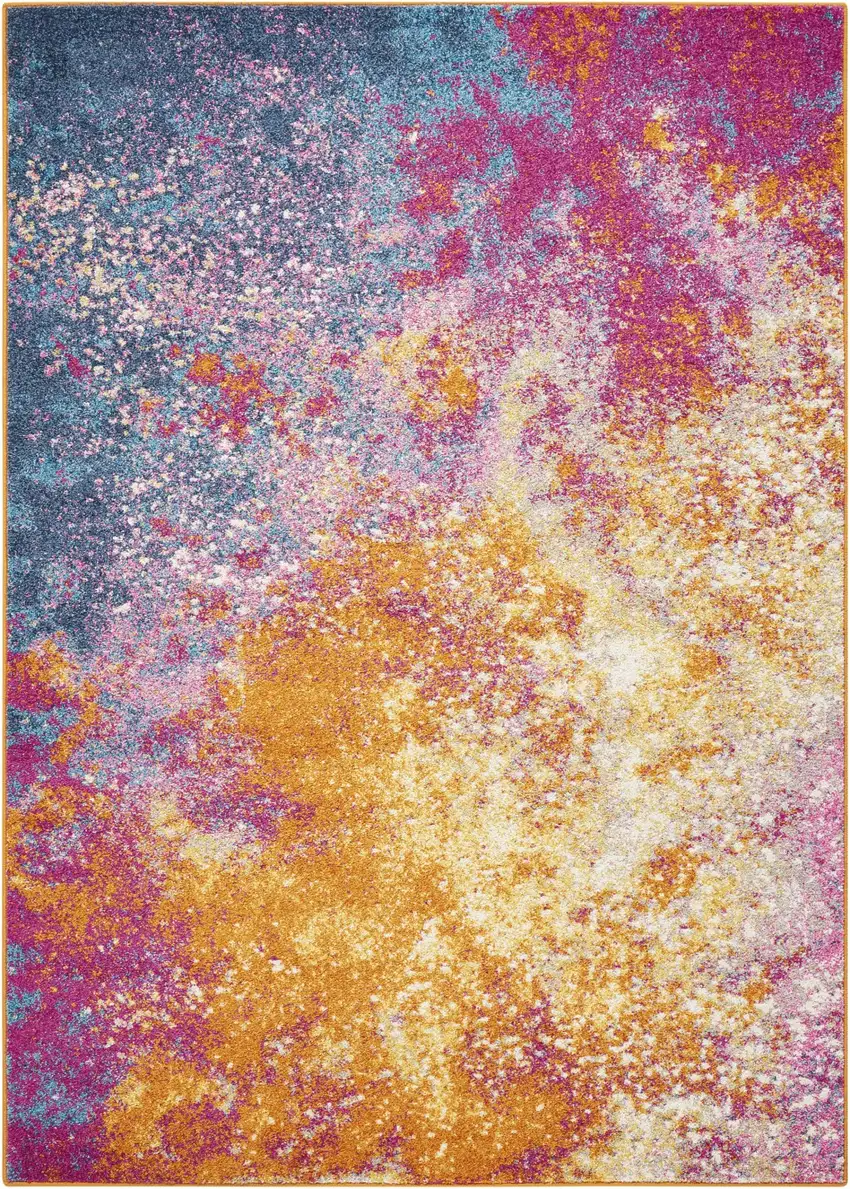 Abstract Brights Sunburst Area Rug Photo 1