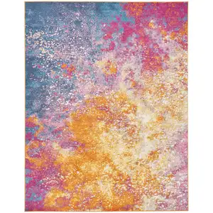 Photo of Abstract Brights Sunburst Area Rug