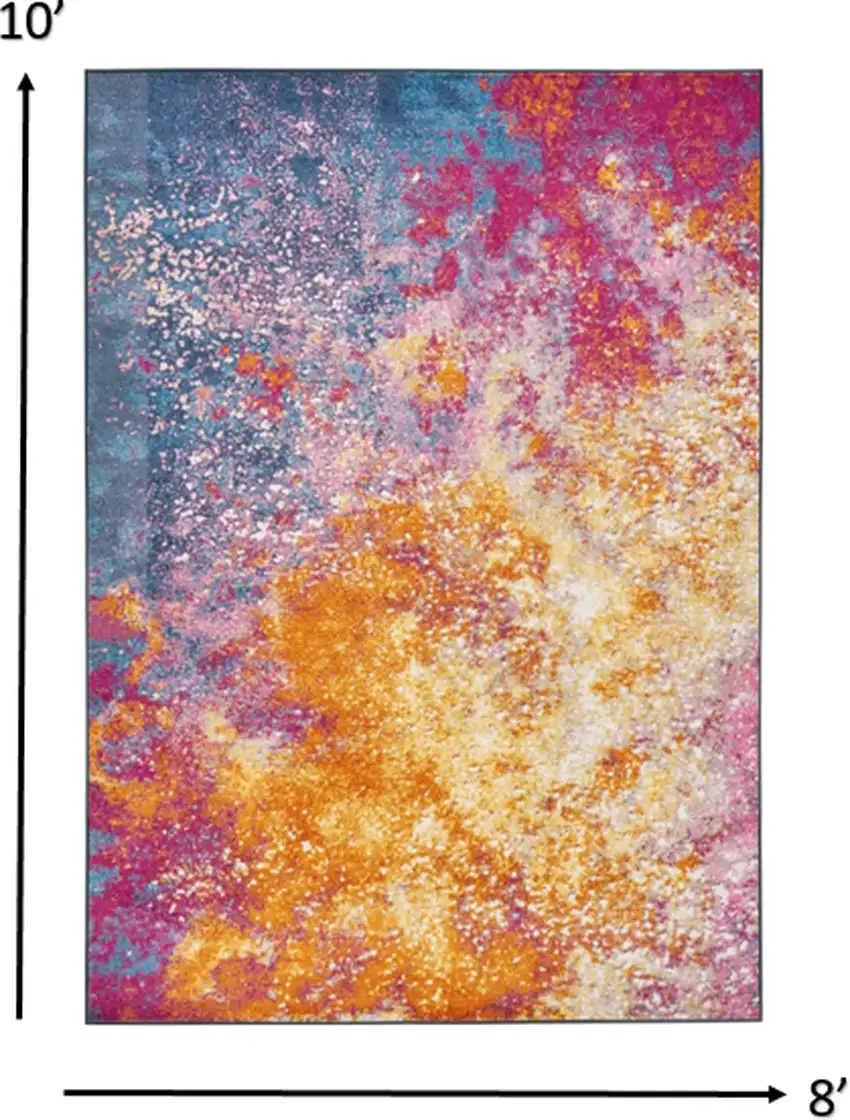 Abstract Brights Sunburst Area Rug Photo 3