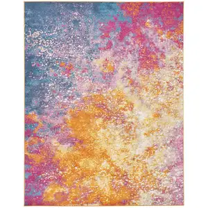 Photo of Abstract Brights Sunburst Area Rug