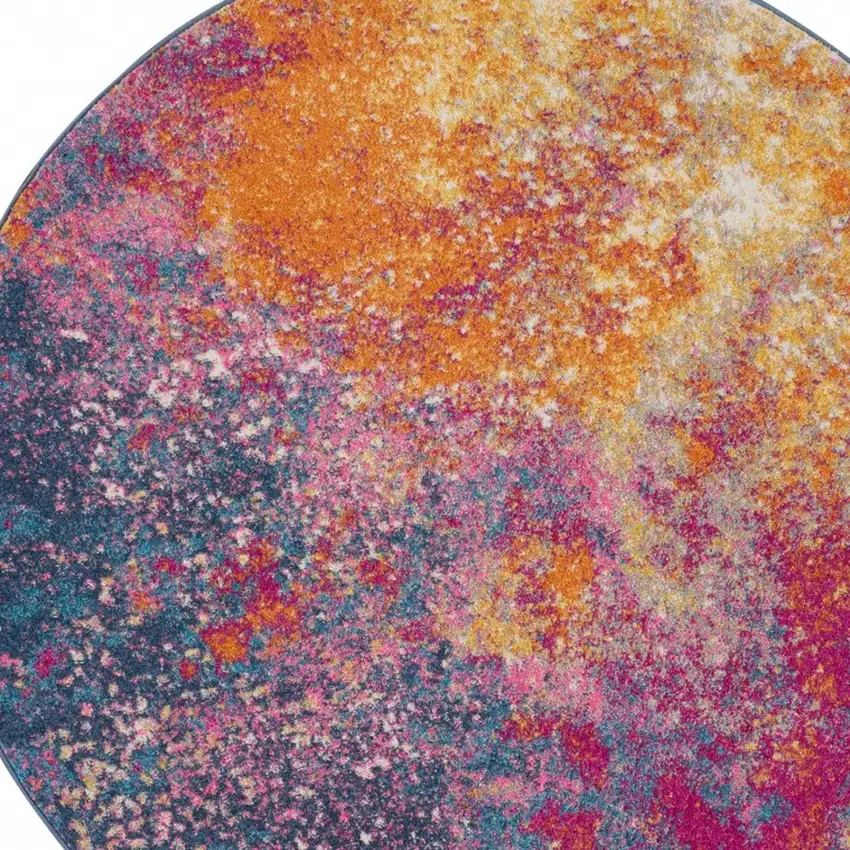 Abstract Brights Sunburst Area Rug Photo 8