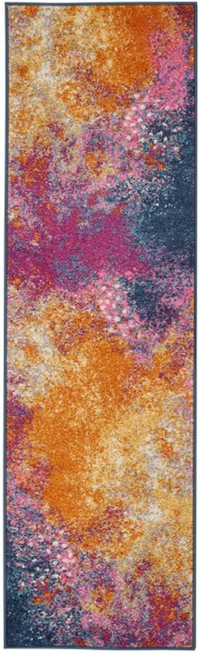 Abstract Brights Sunburst Runner Rug Photo 3