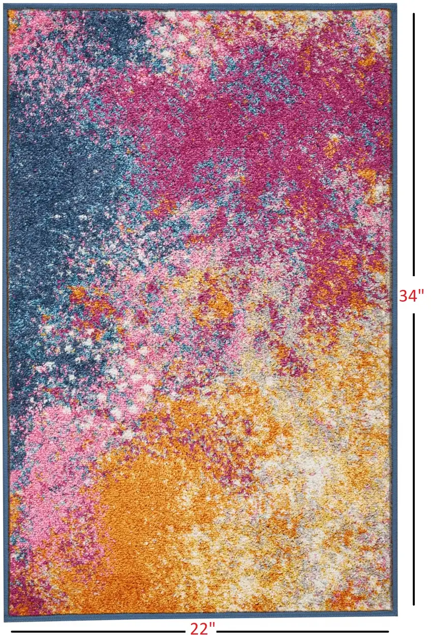 Abstract Brights Sunburst Scatter Rug Photo 3