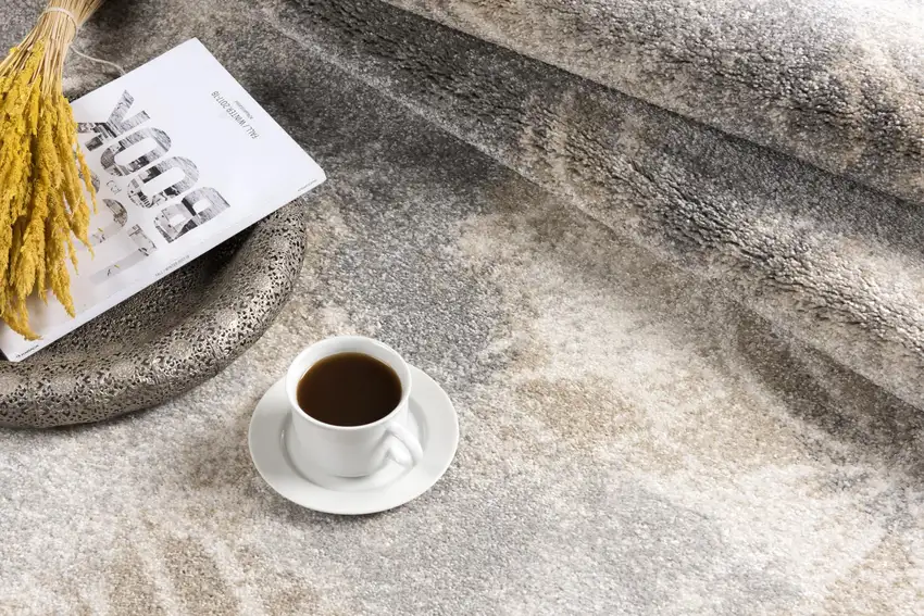 Abstract Power Loom Stain Resistant Area Rug Photo 12