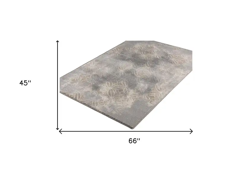 Abstract Power Loom Stain Resistant Area Rug Photo 7