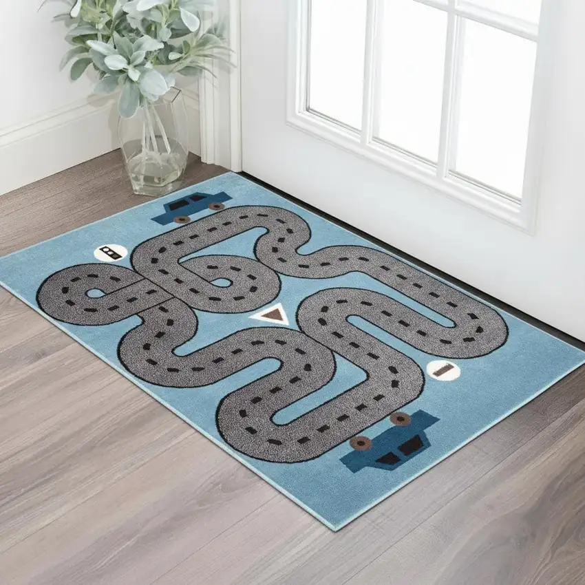 Abstract Washable Area Rug Photo 1