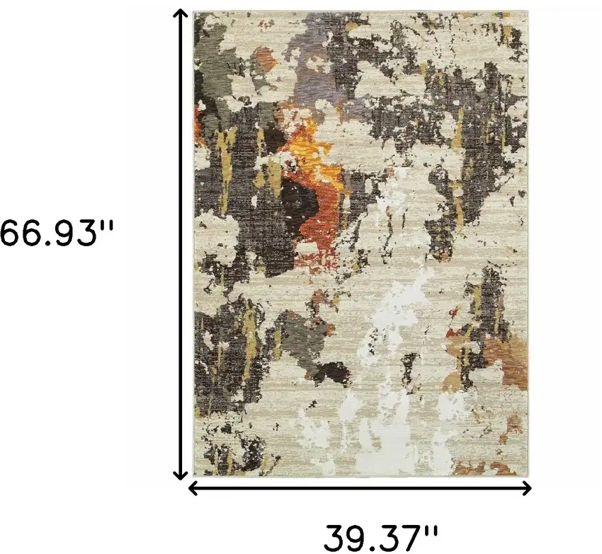 Beige And Black Area Rug Photo 3