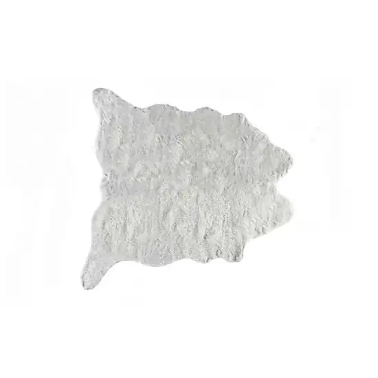 Gray Faux Fur Washable Area Rug Photo 2