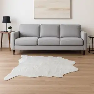 Photo of Acrylic Plush Polyester Grey Rug