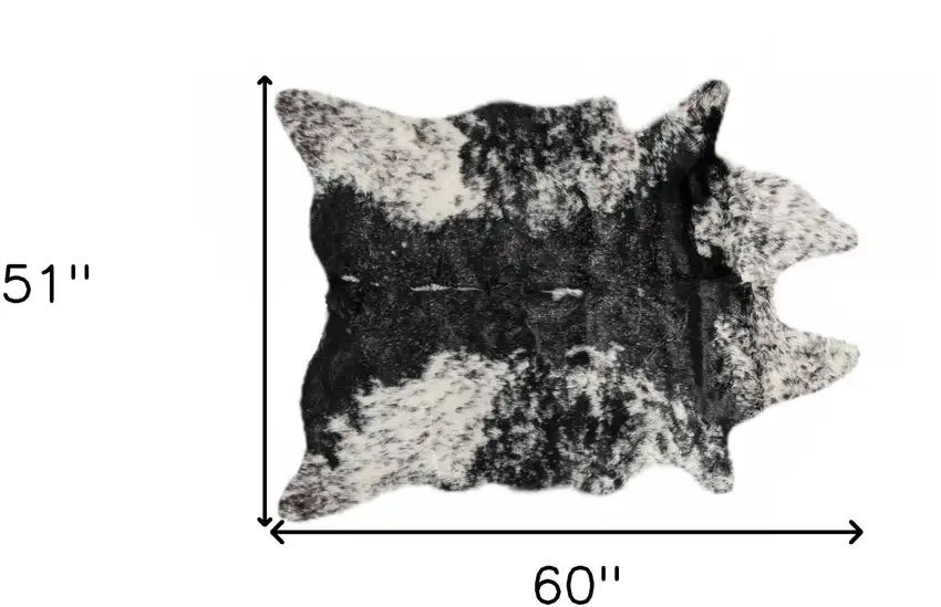 S&P Black White Animal Print Area Rug Photo 5