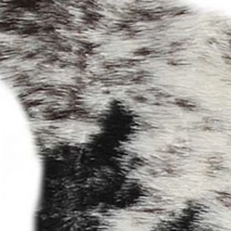 Acrylic Plush Polyester S&P Black White Rug Photo 3