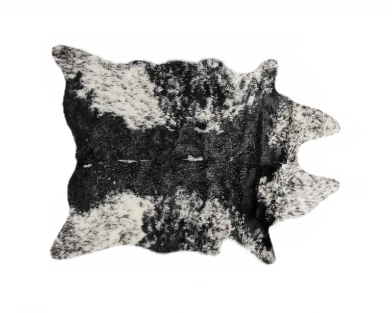 Acrylic Plush Polyester S&P Black White Rug Photo 2