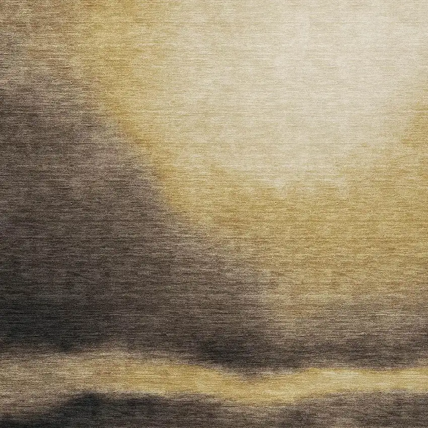 Amber Black And Brown Abstract Washable Indoor Outdoor Area Rug Photo 4