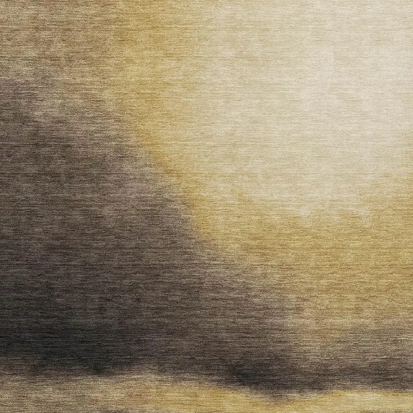 Amber Black And Brown Abstract Washable Indoor Outdoor Area Rug Photo 4