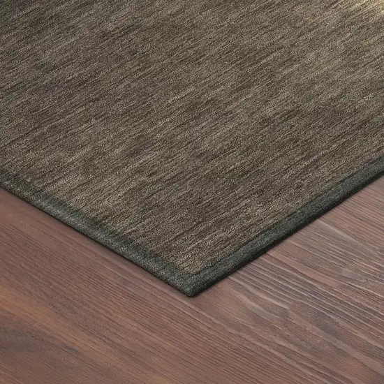 Amber Black And Brown Abstract Washable Indoor Outdoor Area Rug Photo 9