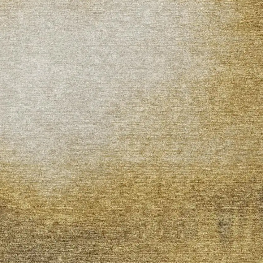 Amber Brown And Ivory Abstract Washable Indoor Outdoor Area Rug Photo 2