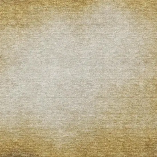 Amber Brown And Ivory Abstract Washable Indoor Outdoor Area Rug Photo 2