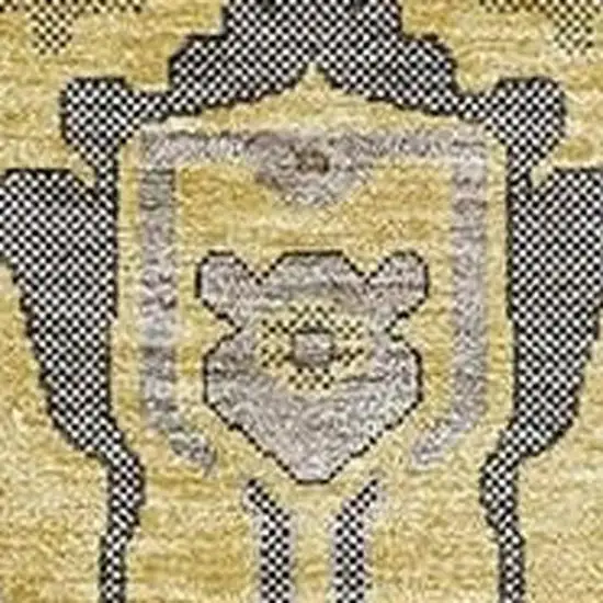 Amber Gray And Charcoal Oriental Washable Area Rug With UV Protection Photo 4