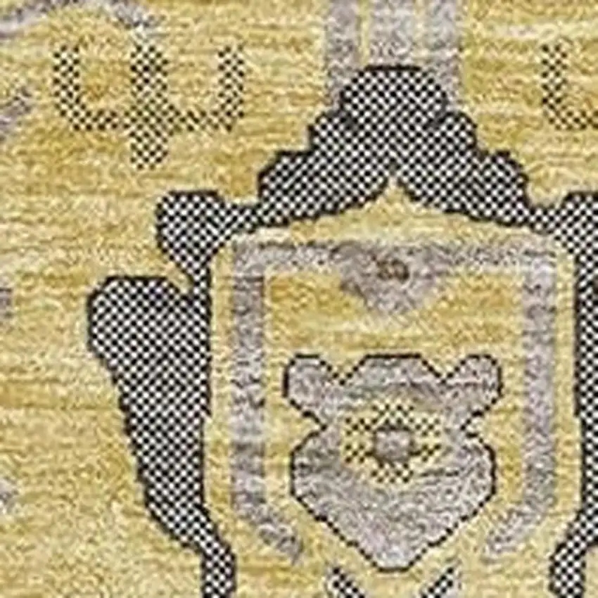 Amber Gray And Charcoal Oriental Washable Area Rug With UV Protection Photo 4