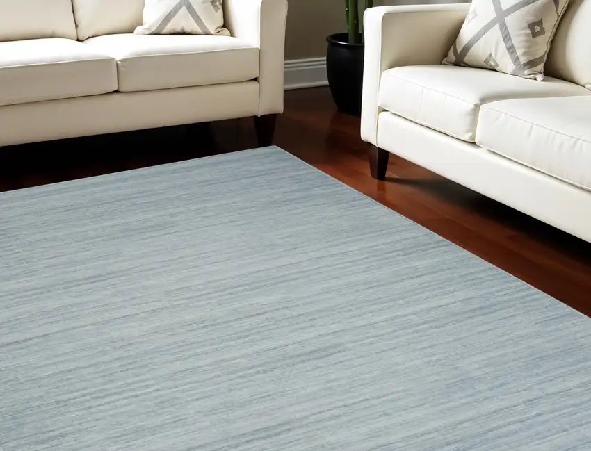 Aqua Abstract Washable Area Rug Photo 1