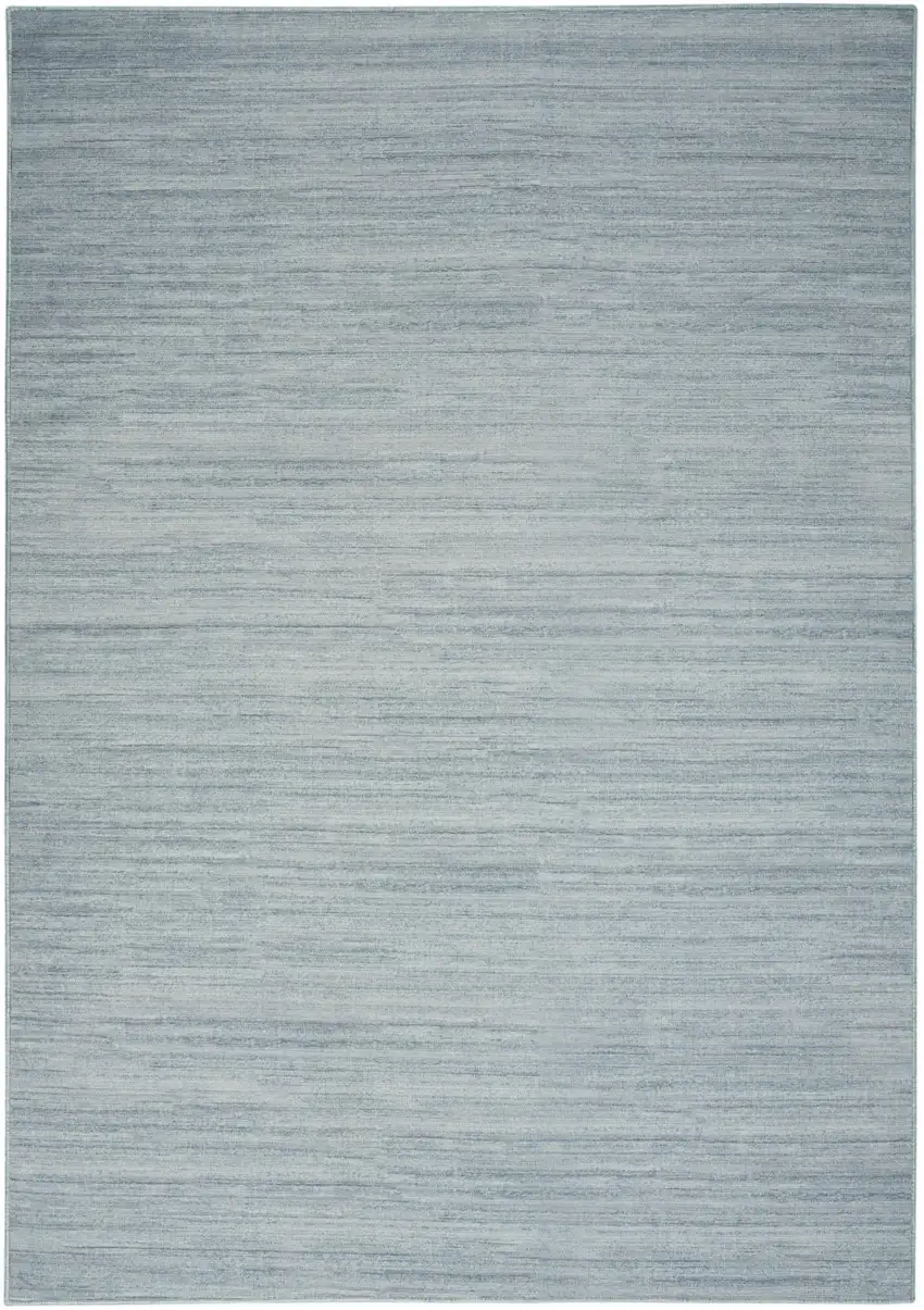 Aqua Abstract Washable Area Rug Photo 2