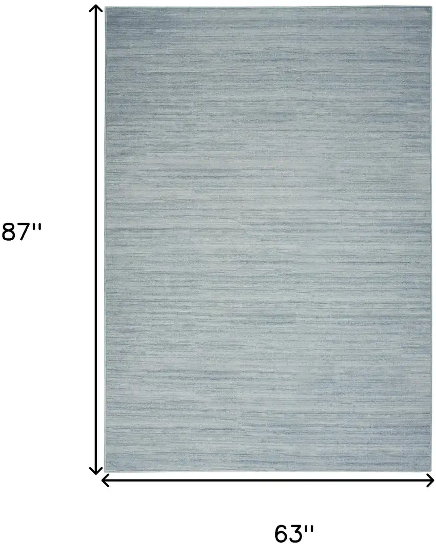 Aqua Abstract Washable Area Rug Photo 3