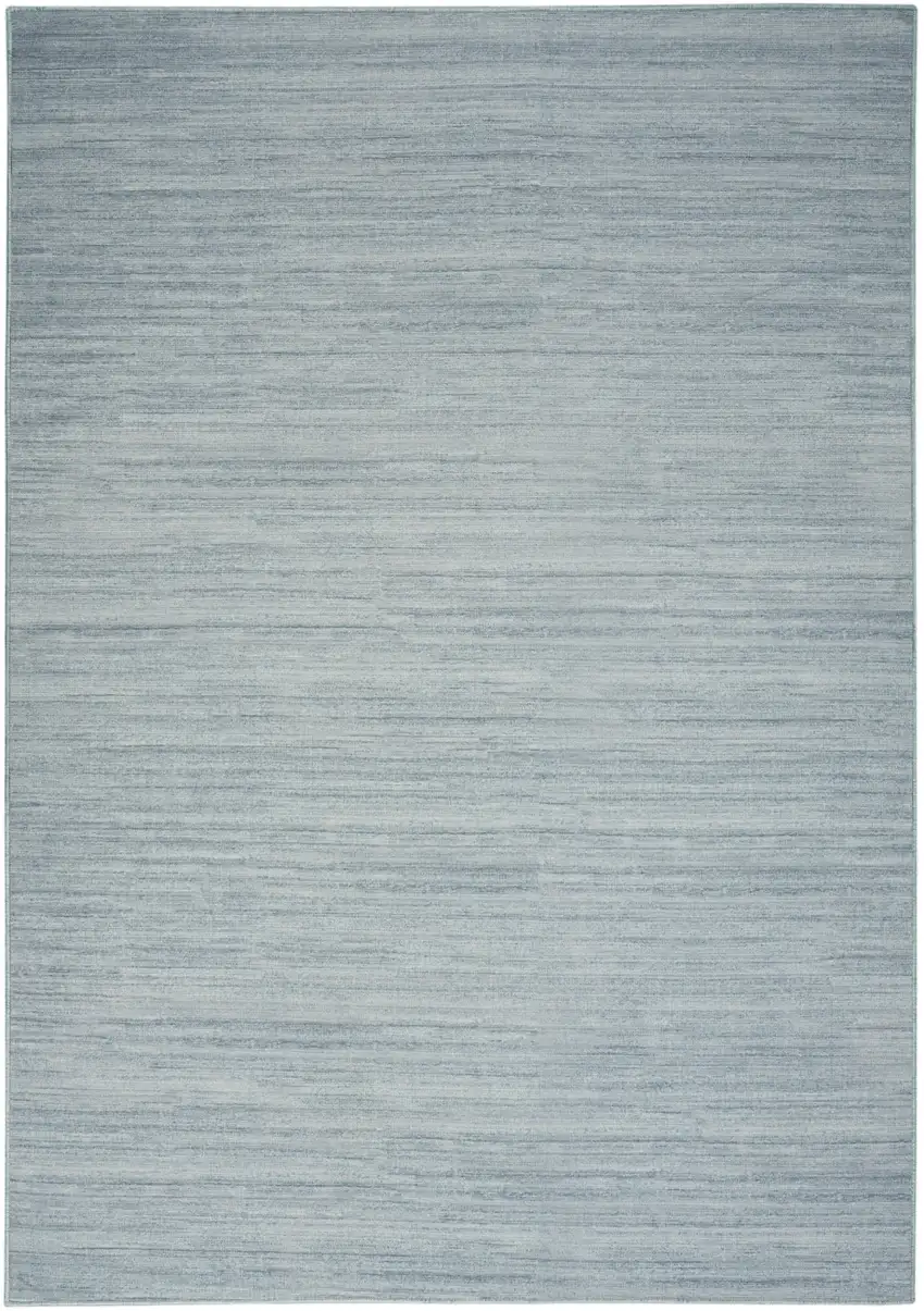 Aqua Abstract Washable Area Rug Photo 9