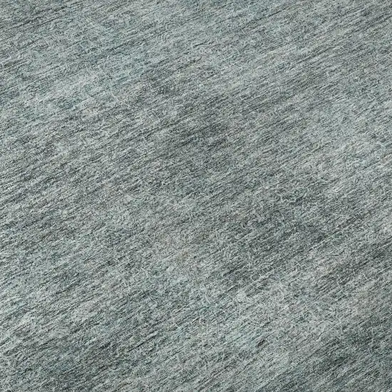 Aqua And Beige Abstract Washable Area Rug With UV Protection Photo 1