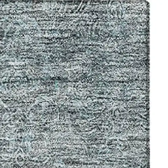 Aqua And Beige Abstract Washable Area Rug With UV Protection Photo 5