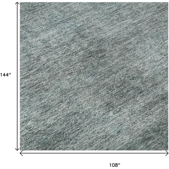 Aqua And Beige Abstract Washable Area Rug With UV Protection Photo 9