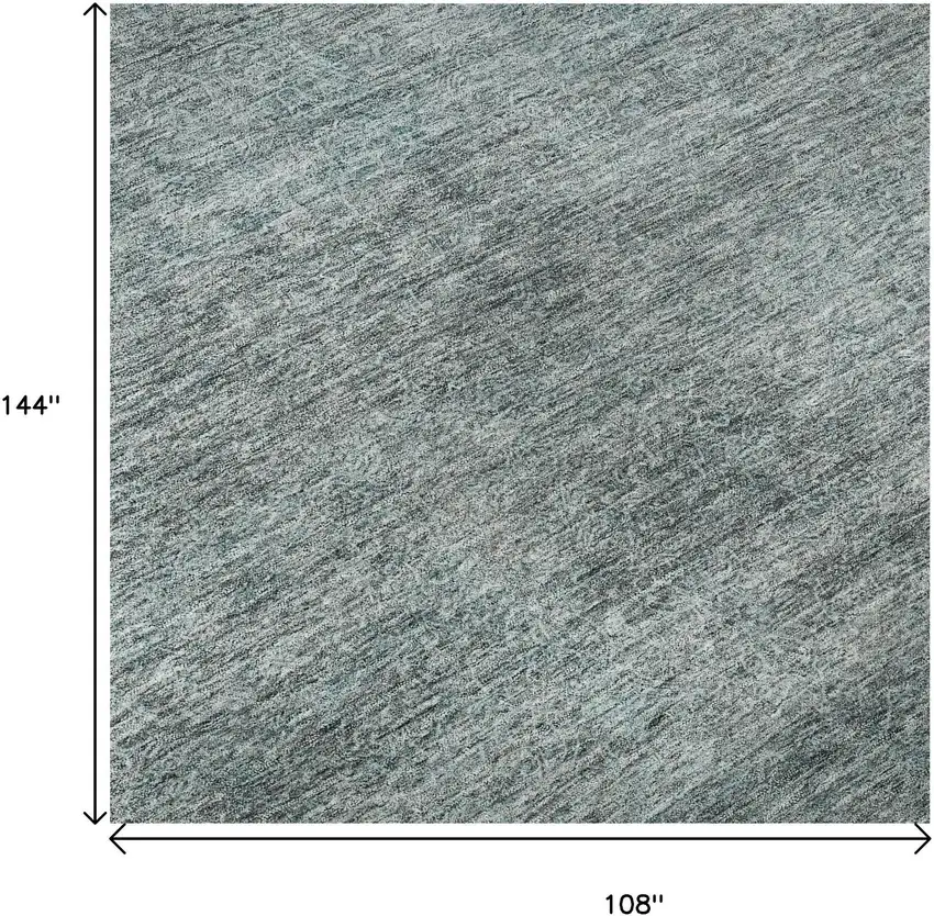 Aqua And Beige Abstract Washable Area Rug With UV Protection Photo 9